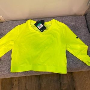 Brand New XL Nike Neon Yellow/Green Crop Top